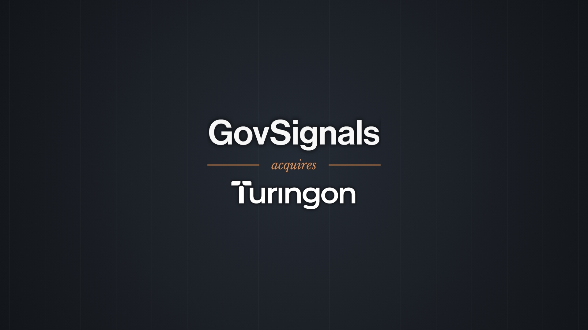GovSignals and Turingon acquisition announcement